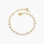 14k Gold Multi-Shape Slant Diamond Bracelet - Image 6