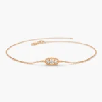 14K Solid Gold Art Deco Chain Bracelet