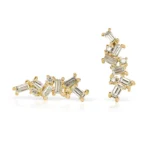 Baguette Natural Diamond Chaos Climber Earrings