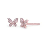 Butterfly Natural Diamond Stud Earrings