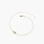 14K Solid Gold Art Deco Chain Bracelet - Image 2