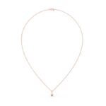 14K Solid Gold Natural Solitaire Emerald Necklace - Image 5