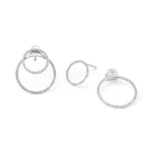 Beth Natural Diamond Jacket Hoops