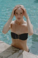 14K Solid Gold Peace & amp; Protection Baguette Diamond And Sapphire Evil Eye Talisman - Image 5