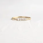 18K Solid  Gold Lab-Grown Diamond Morse Code Rings - Image 2