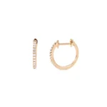 Gigi Single Row Natural Diamond Huggies - Image 3