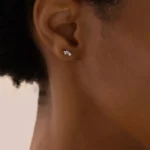 Baguette Natural Diamond Array Studs - Image 2