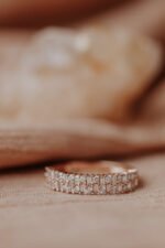 18K Solid Gold Small Round Diamond Full Eternity Band Ring - Image 5
