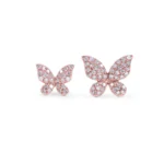 Butterfly Natural Diamond Stud Earrings - Image 5