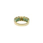 14K Solid Gold Emerald And Diamond Ring - Image 8