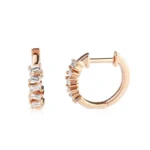 Chloe Baguette Natural Diamond Picket Hoops - Image 3