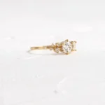 18K Solid Gold Round Cut Diamond Ring - Image 4