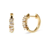 Chloe Baguette Natural Diamond Picket Hoops