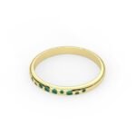 14K Solid Gold Natural Emerald Cluster Ring - Image 6