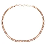 Half Natural Diamond Cuban Link Necklace With Extender - Image 2
