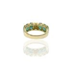 14K Solid Gold Emerald And Diamond Ring - Image 9
