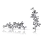 Baguette Natural Diamond Chaos Climber Earrings - Image 2