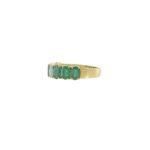 14K Solid Gold Emerald And Diamond Ring - Image 2