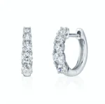 Graduated Natural Diamond Huggies