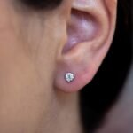 Lab Grown Diamond Earrings, Solitaire Stud Earrings, Round Diamond Stud Earrings - Image 5