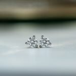 The Karat Store 14K White Gold Lab-Created Diamond 3-Prong Martini Stud Earrings - Image 5