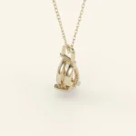 Pear Cut Diamond Necklace | Natural Diamond Necklace | 14kt gold pear necklace - Image 6