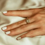 14K Solid Gold Diamond Pinky Signet Ring - Image 7