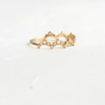 14k Gold Lab-Grown Diamond Lace Edge Ring - Image 3