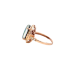 18K Solid Gold Opal And Diamond Ring - Image 3