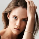 14k Gold Multi-Shape Slant Diamond Bracelet - Image 7