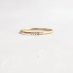 18K Solid  Gold Lab-Grown Diamond Morse Code Rings - Image 3