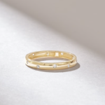 Dazzling Scattered Natural Diamond Wedding Band: Handmade 14k Solid Gold Eternity Ring - Image 4