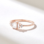 Classic Baguette Natural Diamond Ring | 14k Solid Gold Minimalist Engagement Ring - Image 4