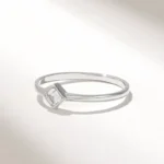 Princess Solitaire Ring | 14k Tiny Engagement Ring | Princess Cut Natural Diamond Ring - Image 5