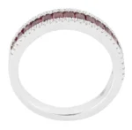 18K Solid Gold Ruby Eternity Wedding Band - Image 4