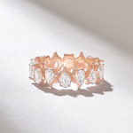 Pear Natural Diamond Eternity Marriage Ring | Sparkling Anniversary Band | Bridal Ring - Image 4