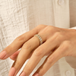 Natural Diamond Bold Cuban Links Wedding Band | 14k Solid Gold Matching Chain Ring