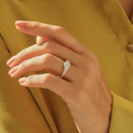 Round Natural Diamond Solo Dome Ring | Low Dome Signet Ring | Pave Statement Ring - Image 3