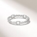 Open Link Band Ring | Slim Link Chain Marriage Ring Women - Image 5