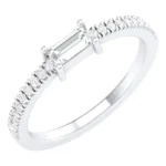 18K Solid Gold 0.4 Carat Sapphire Infinity Band Ring - Image 4