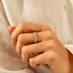 Natural Diamond Bold Cuban Links Wedding Band | 14k Solid Gold Matching Chain Ring - Image 3