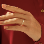 18K Solid Gold Pave Diamond Wave Ring - Image 3