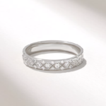 Natural Diamond Pave Wedding Ring | 14k Full Eternity Band Women | 3.40mm Wide Band - Image 5