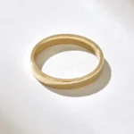 Natural Diamond Comfort Flat Engraved Ring | 14k Gold Baguette Minimalist Ring - Image 7