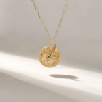 Scorpion Pendant Necklace, 14k Solid Yellow Gold Anima Charm, Coin Necklace - Image 2