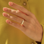 Solo Natural Diamond Ring | 3.50MM Minimalist Bezel Band | Simple Stacking Ring Women - Image 3