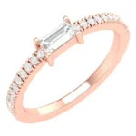 18K Solid Gold 0.4 Carat Sapphire Infinity Band Ring - Image 5