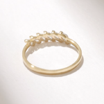 Slanted Marquise Diamond Wedding Ring | Dainty Promise Ring for Women - Image 7