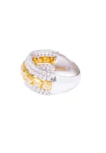 14K Solid Gold 2.91 Carat | Fancy Yellow Moissanite Diamond | Moissanite Diamond Fashion Ring - Image 2