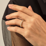 18K Solid Gold Diamond Celtic Wedding Ring - Image 3